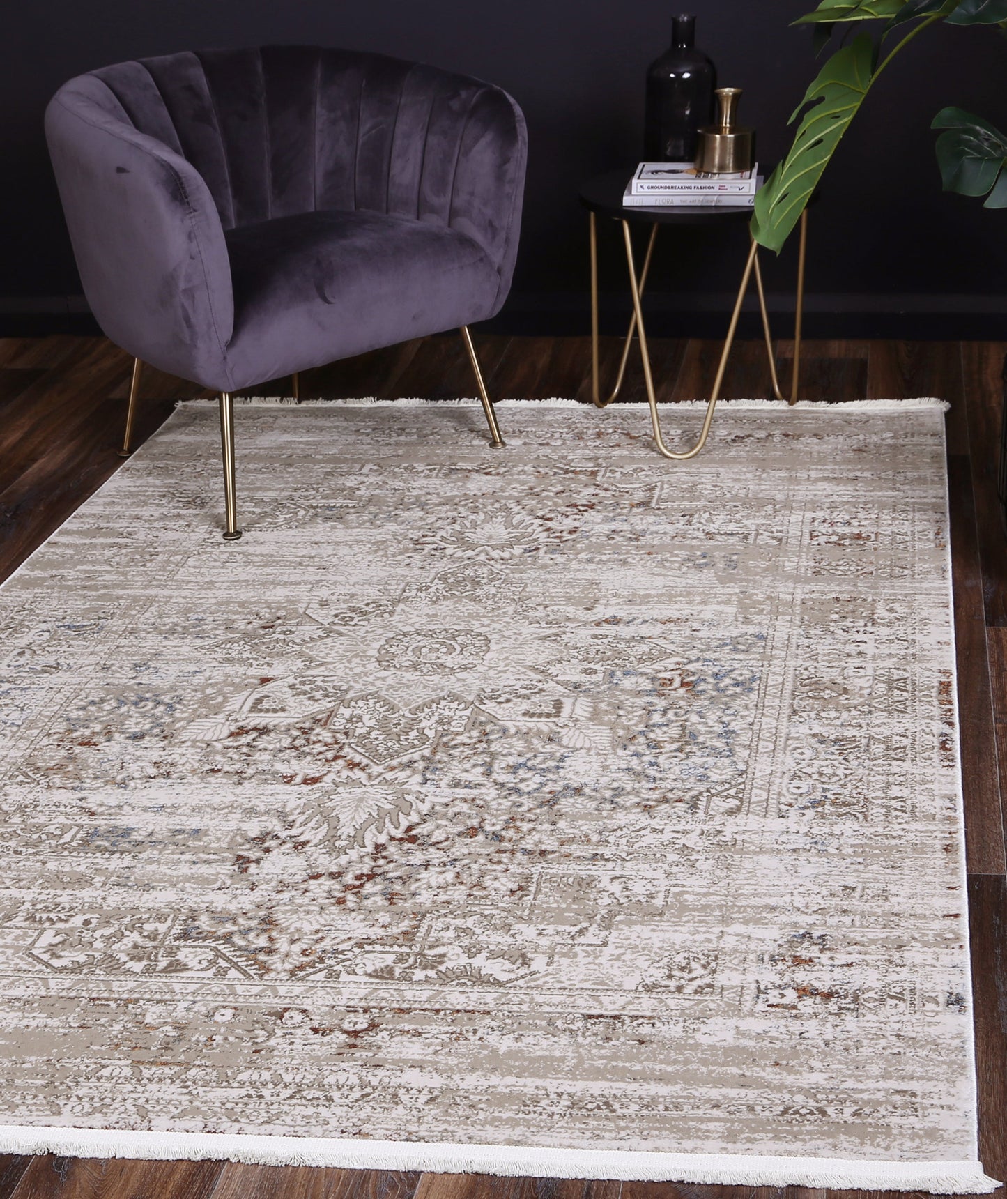 Evara Medalion Beige Multi Rug