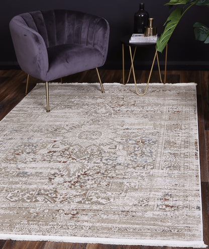 Evara Medalion Beige Multi Rug