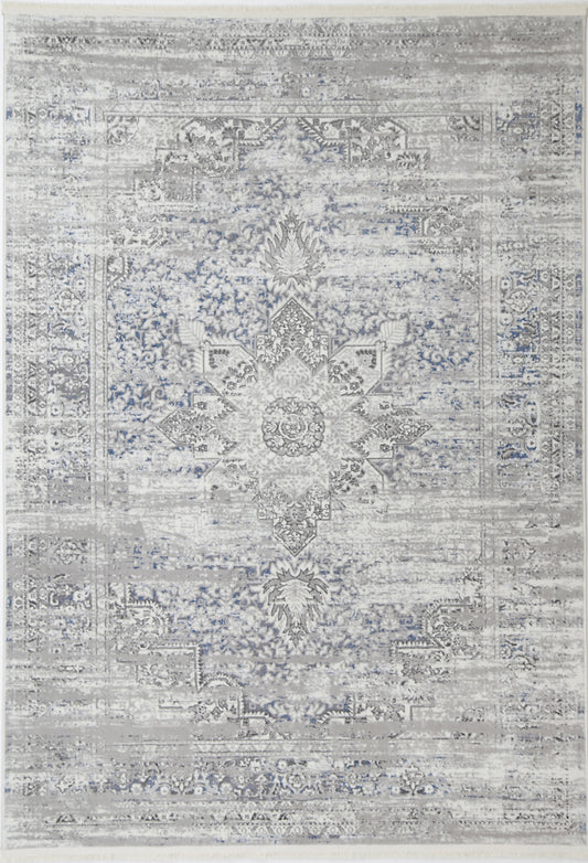 Evara Medalion Grey Blue Rug