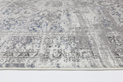 Evara Medalion Grey Blue Rug