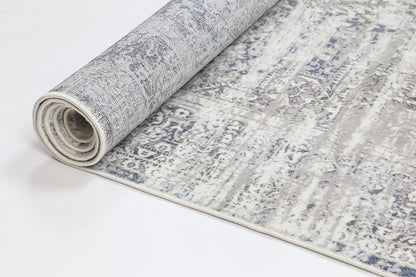 Evara Medalion Grey Blue Rug