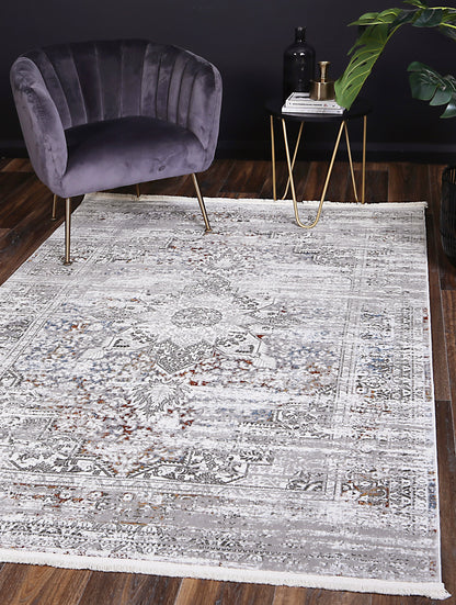 Evara Medalion Grey Multi Rug
