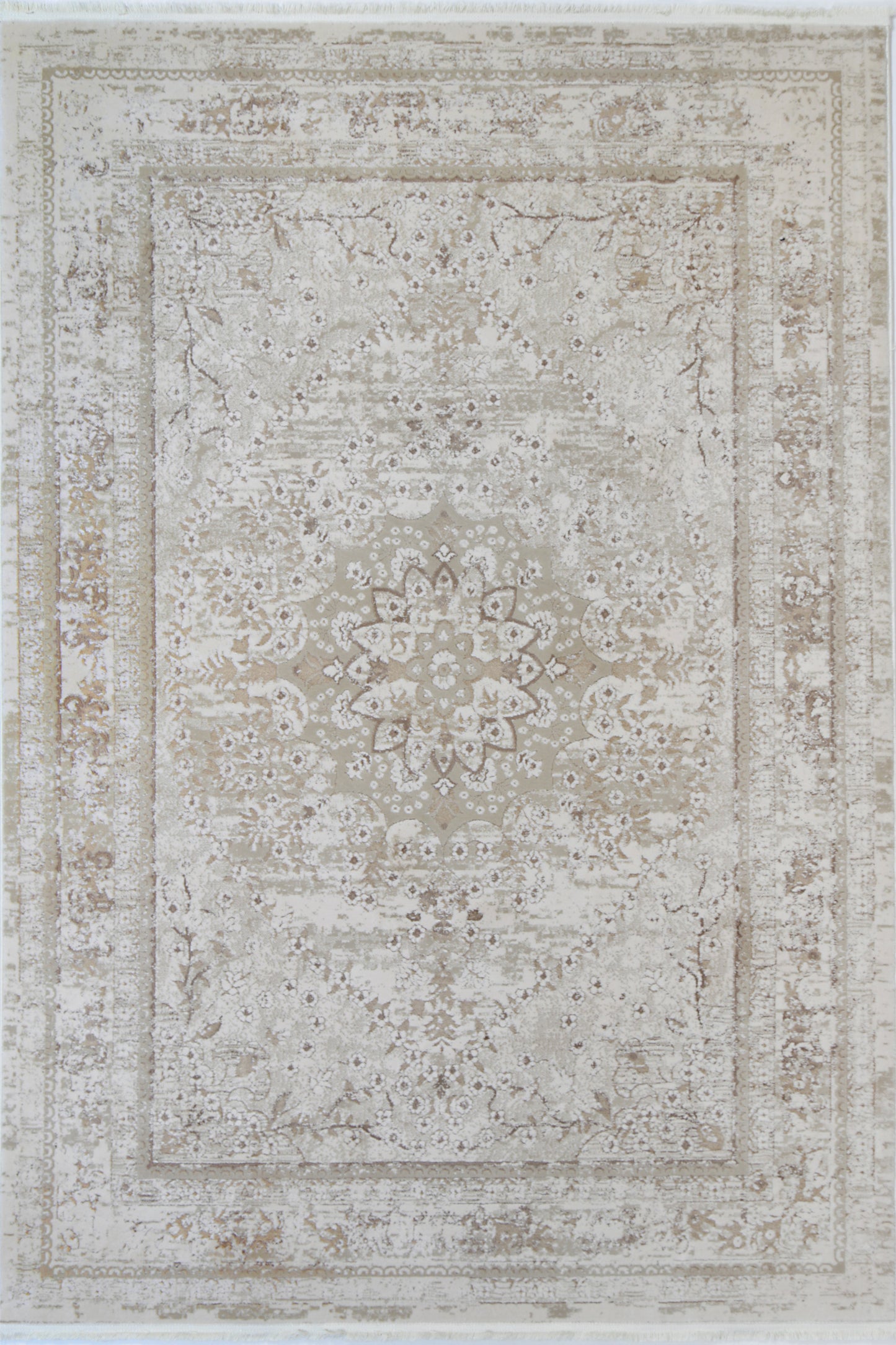 Evara Vintage Medalion Beige Rug