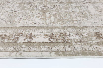 Evara Vintage Medalion Beige Rug