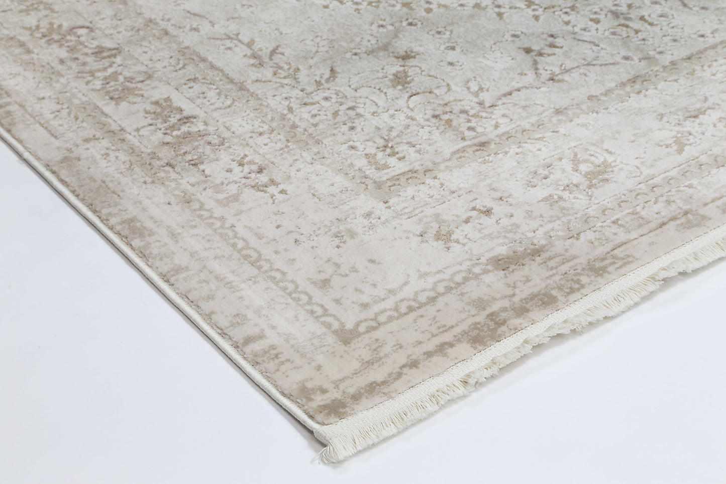 Evara Vintage Medalion Beige Rug