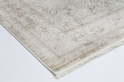 Evara Vintage Medalion Beige Rug