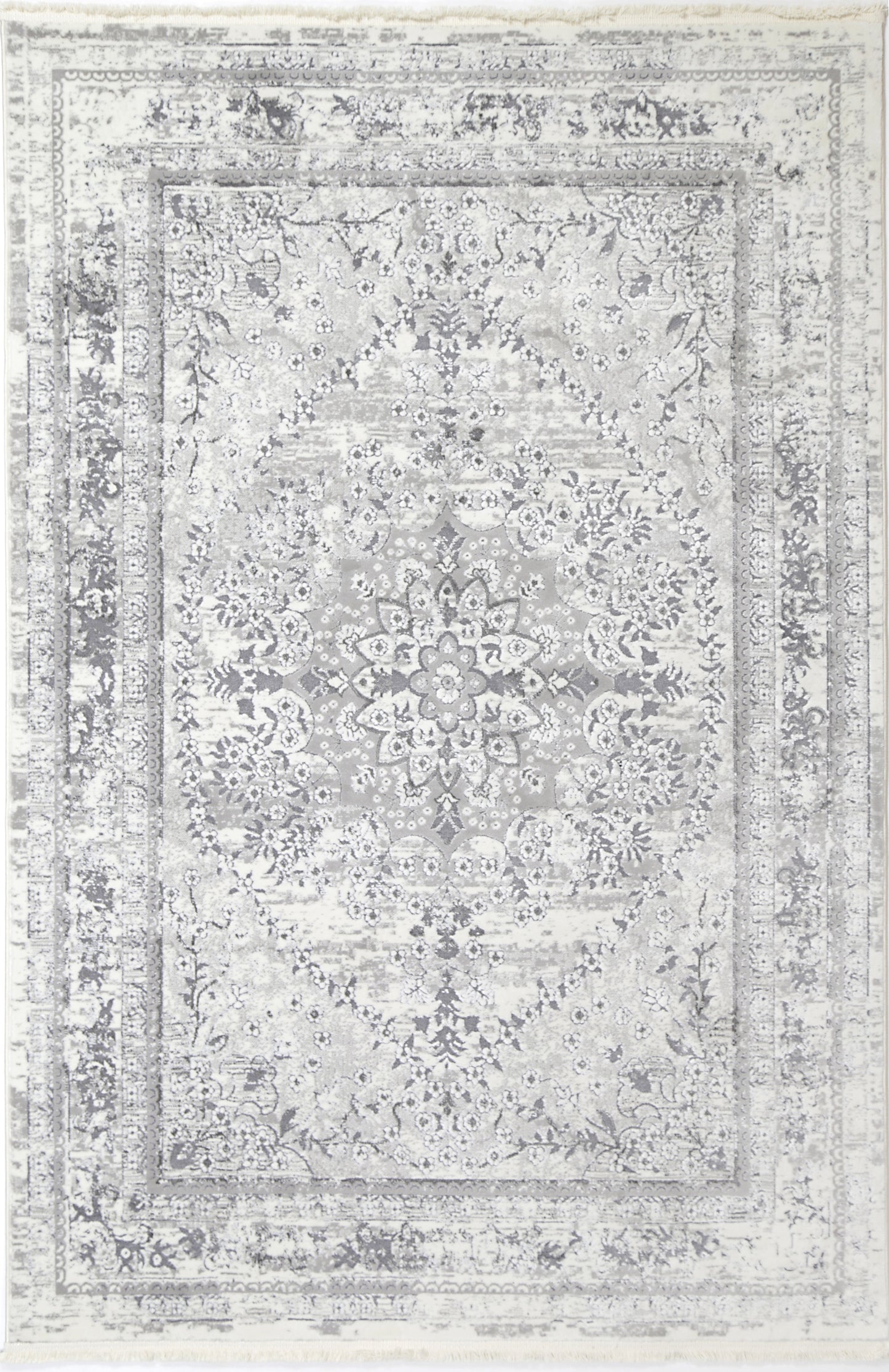 Evara Vintage Medalion Grey Rug