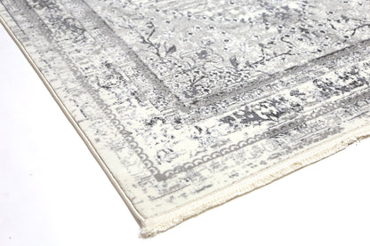 Evara Vintage Medalion Grey Rug