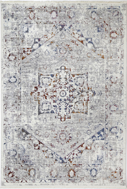 Evara Classic Vintage Grey Multi Rug