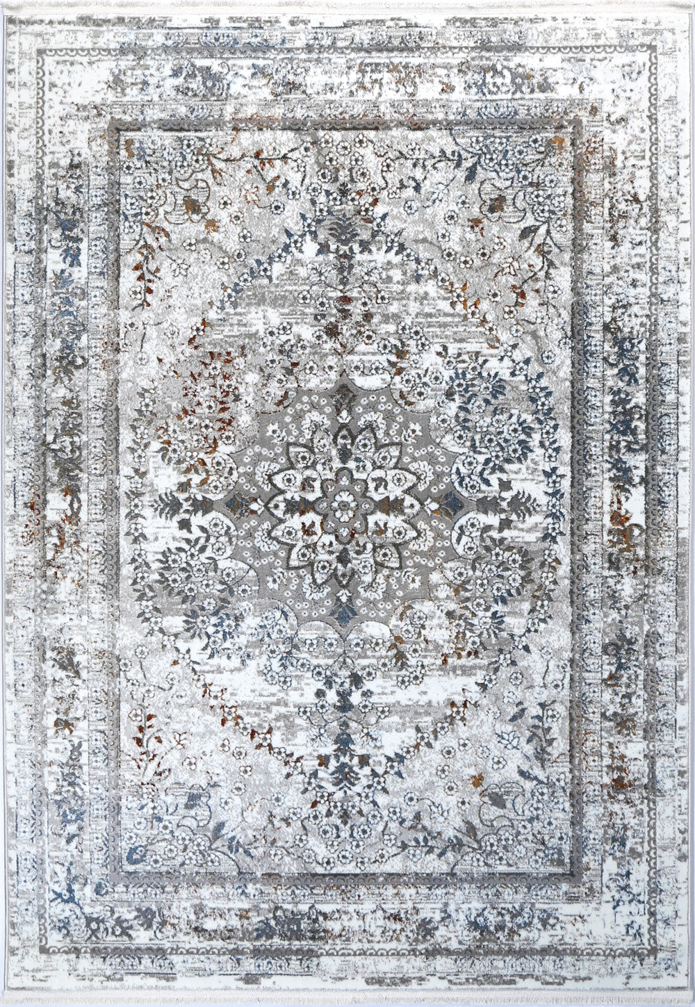 Evara Vintage Medalion Grey Multi Rug
