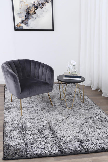 Mykonos Distressed Oriental Pewter Rug