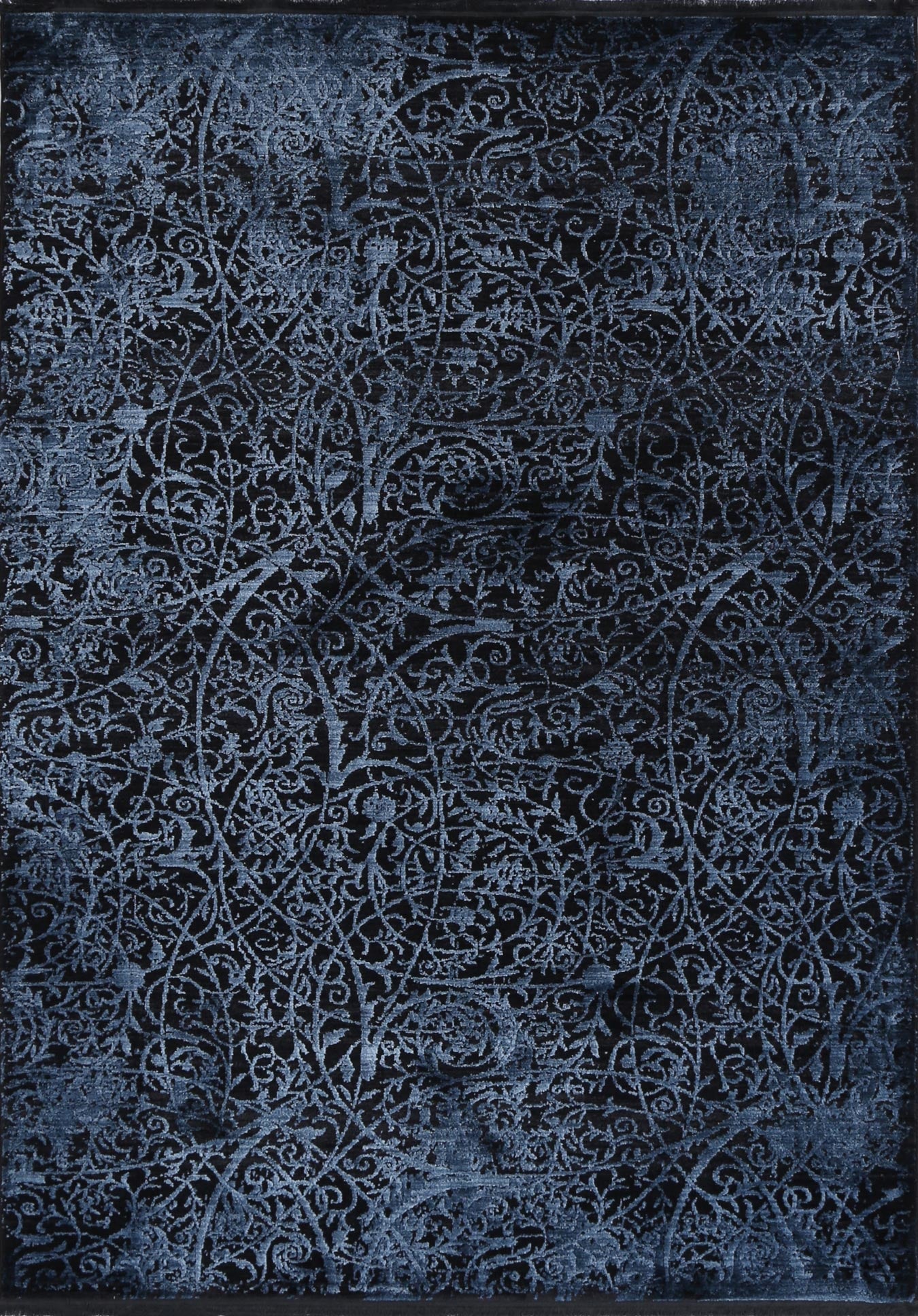 Mykonos Intricate Floral Blue Rug