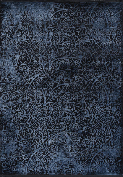 Mykonos Intricate Floral Blue Rug