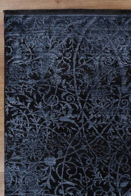 Mykonos Intricate Floral Blue Rug