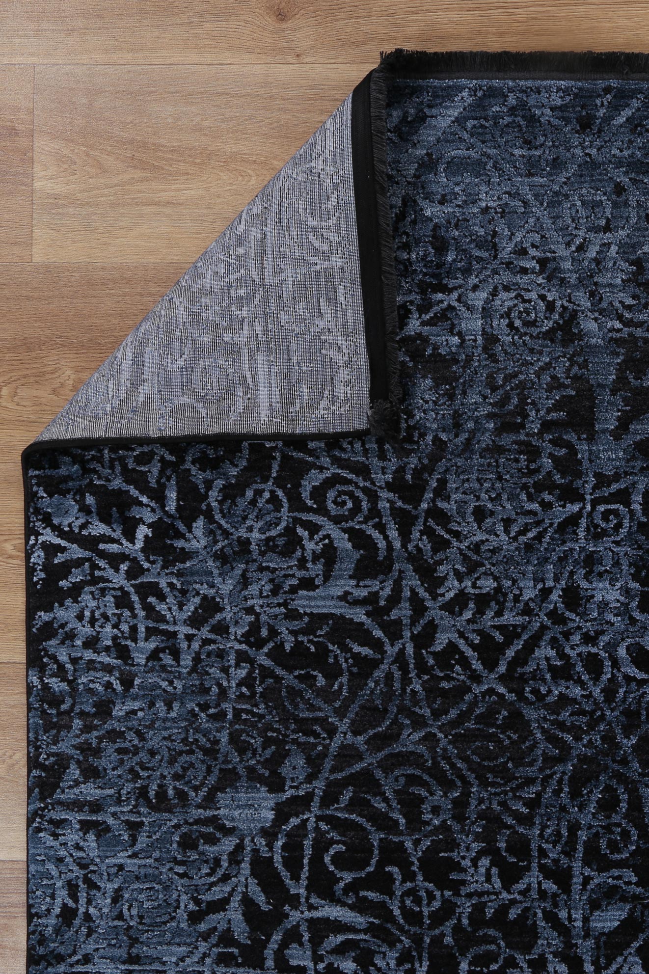 Mykonos Intricate Floral Blue Rug