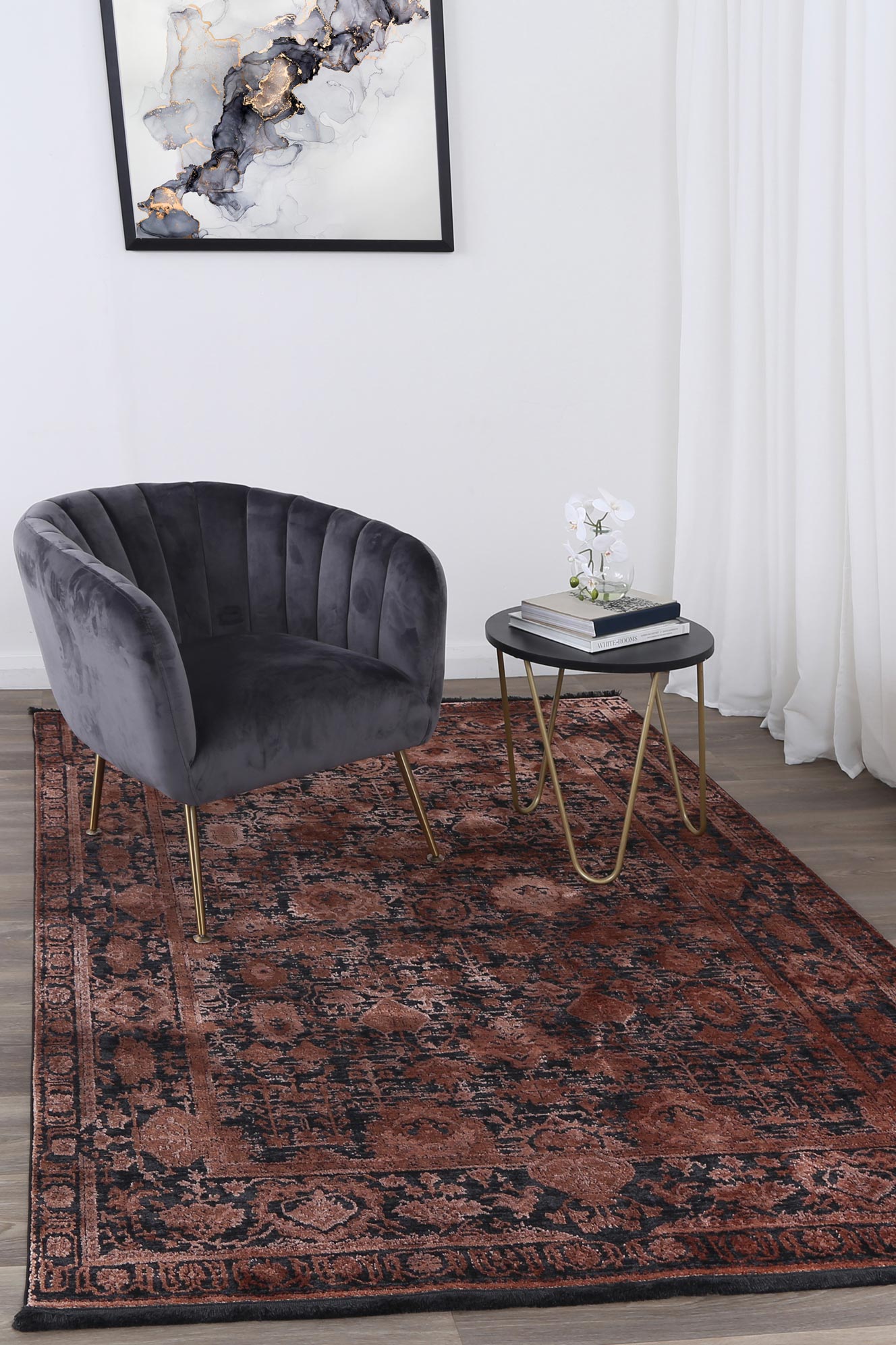 Mykonos Vintage Oriental Rust Rug