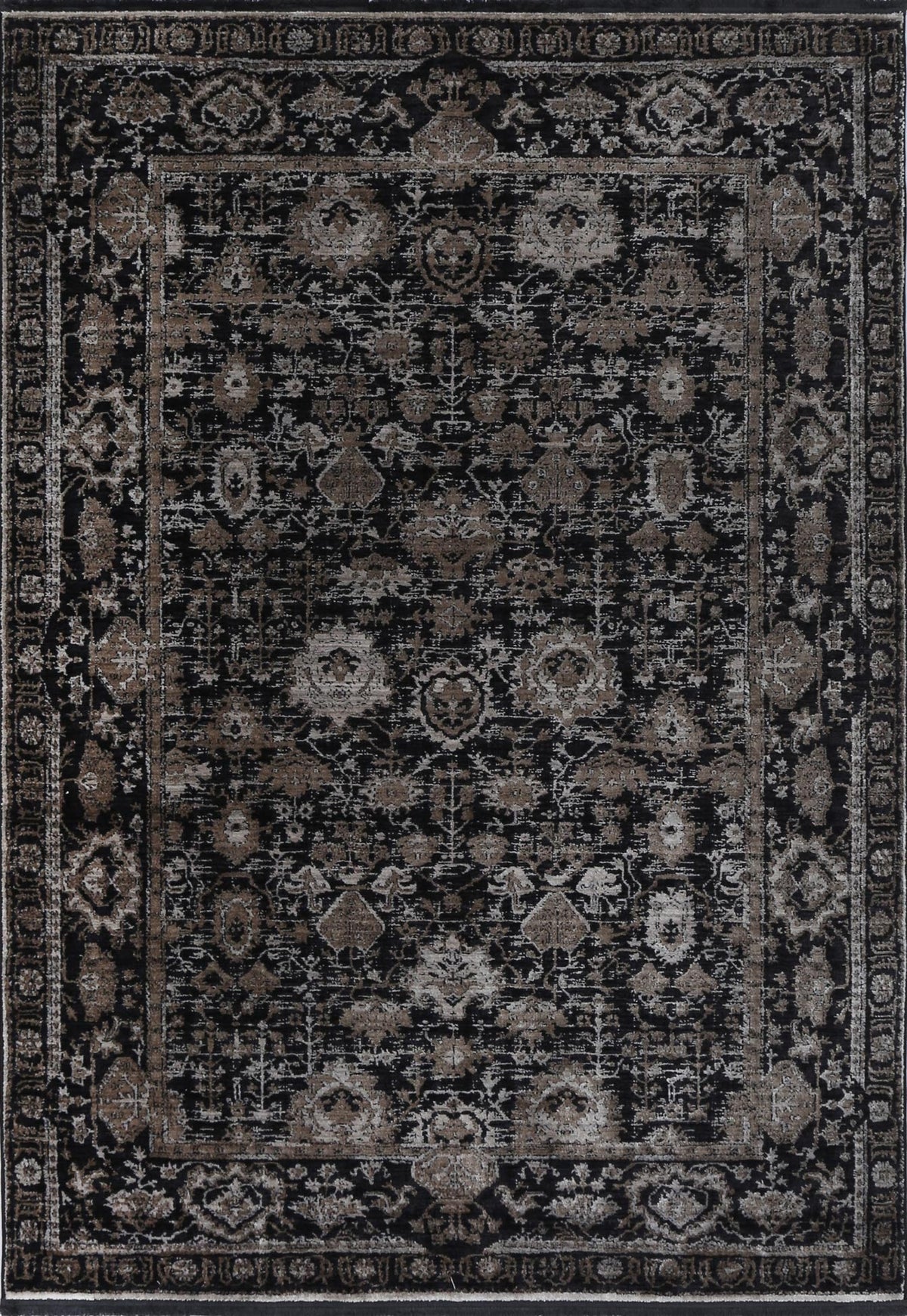 Mykonos Vintage Oriental Pewter Rug