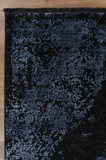 Mykonos Distressed Medallion Blue Rug