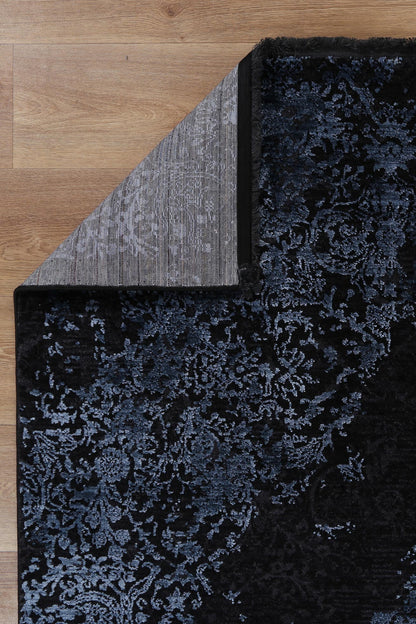 Mykonos Distressed Medallion Blue Rug