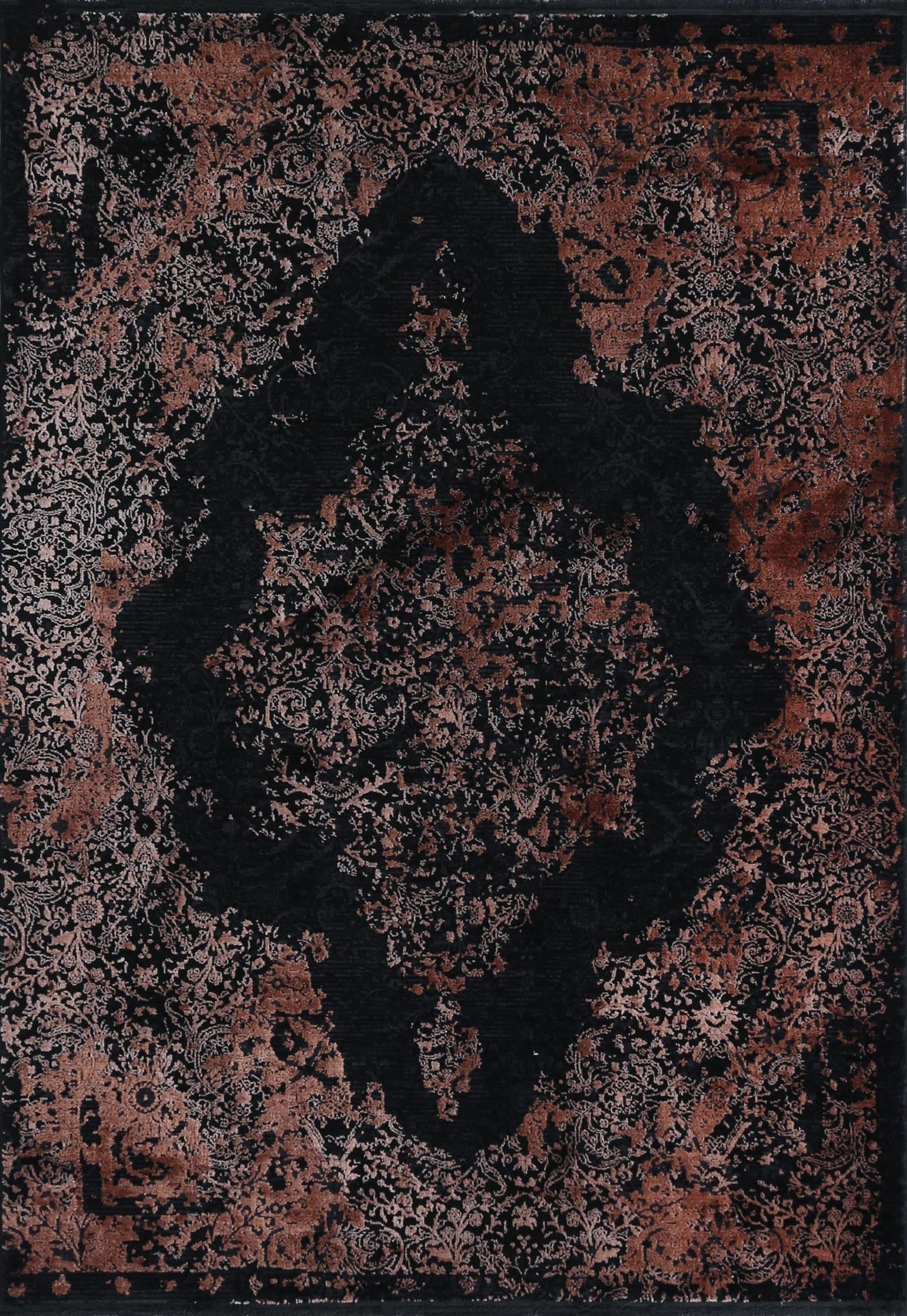 Mykonos Distressed Medallion Rust Rug