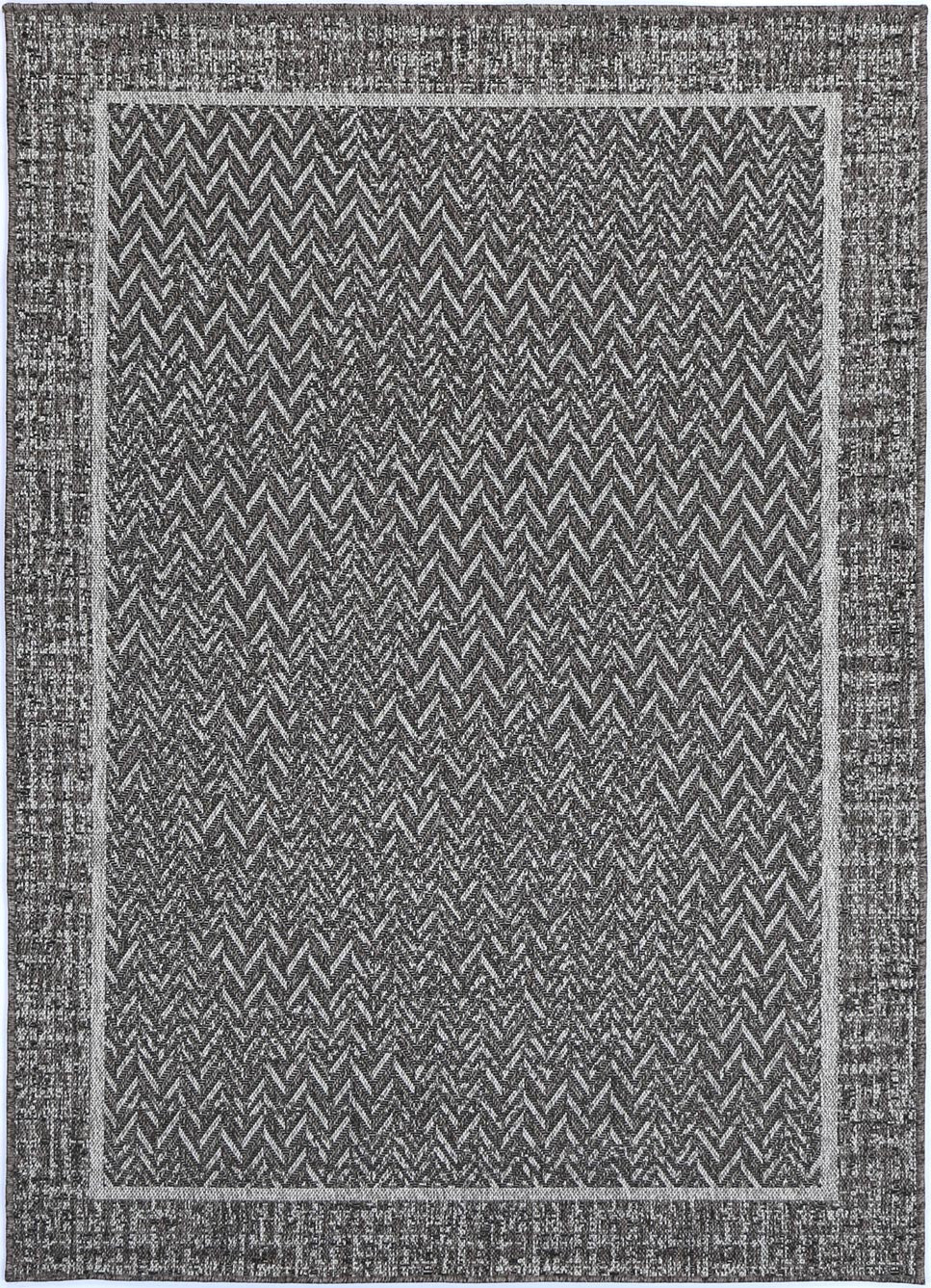 Brenna Black Natural Boarder Rug