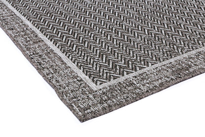 Brenna Black Natural Boarder Rug