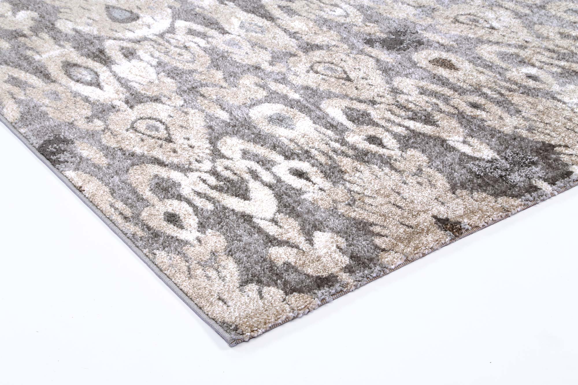 Celestia Damask Grey Plush Rug