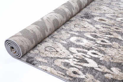 Celestia Damask Grey Plush Rug