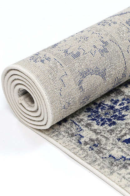 Evadne Cassandra Blue & Ivory Rug