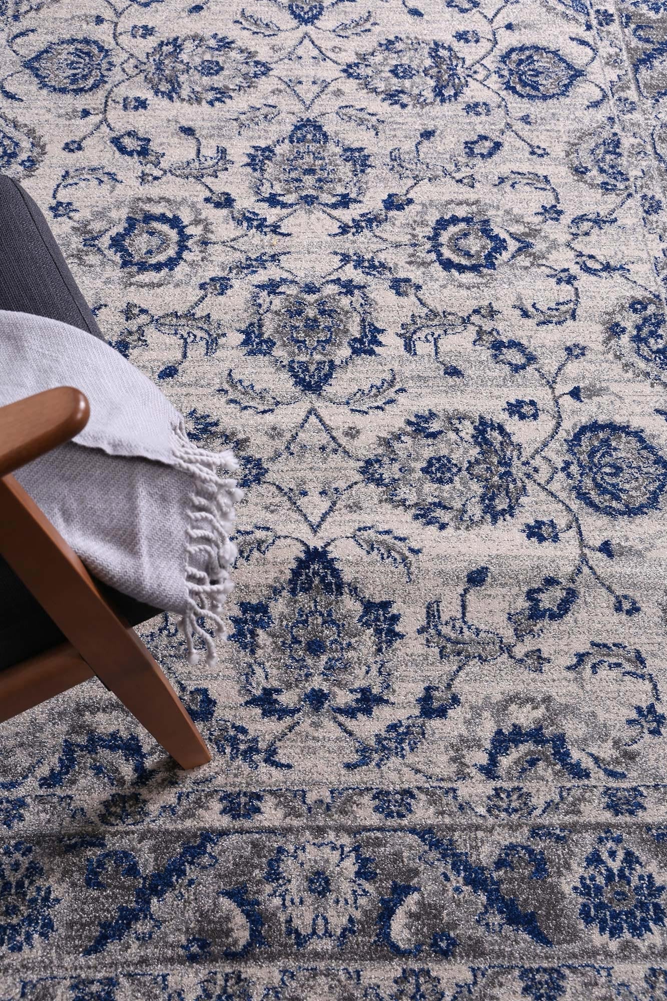 Evadne Cassandra Blue & Ivory Rug