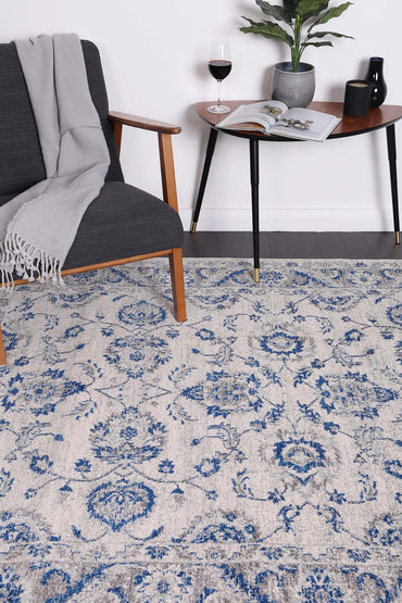 Evadne Cassandra Blue & Ivory Rug