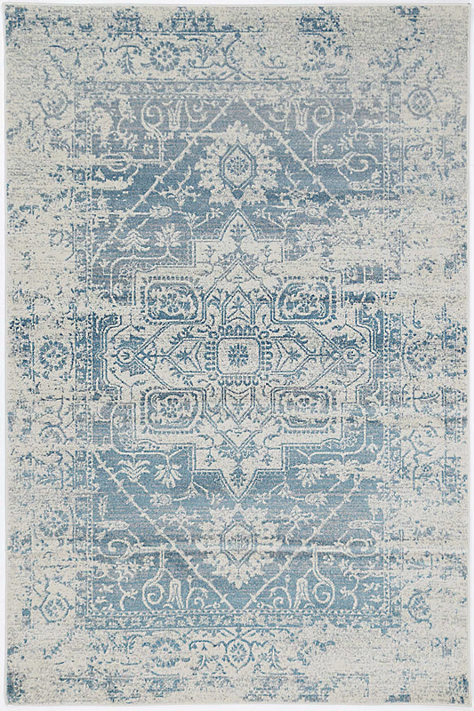 Evadne Audrey Ivory & Blue Rug