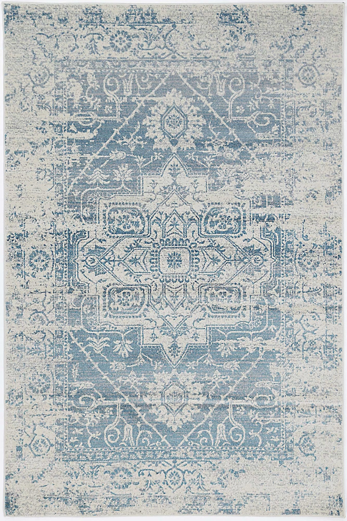 Evadne Audrey Ivory & Blue Rug