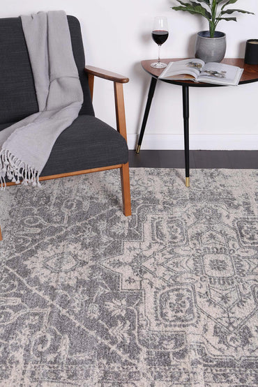 Evadne Audrey Ivory & Grey Rug