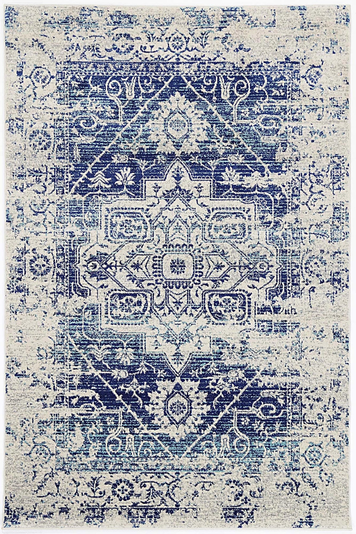 Evadne Audrey Ivory & Navy Rug