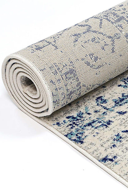 Evadne Audrey Ivory & Navy Rug
