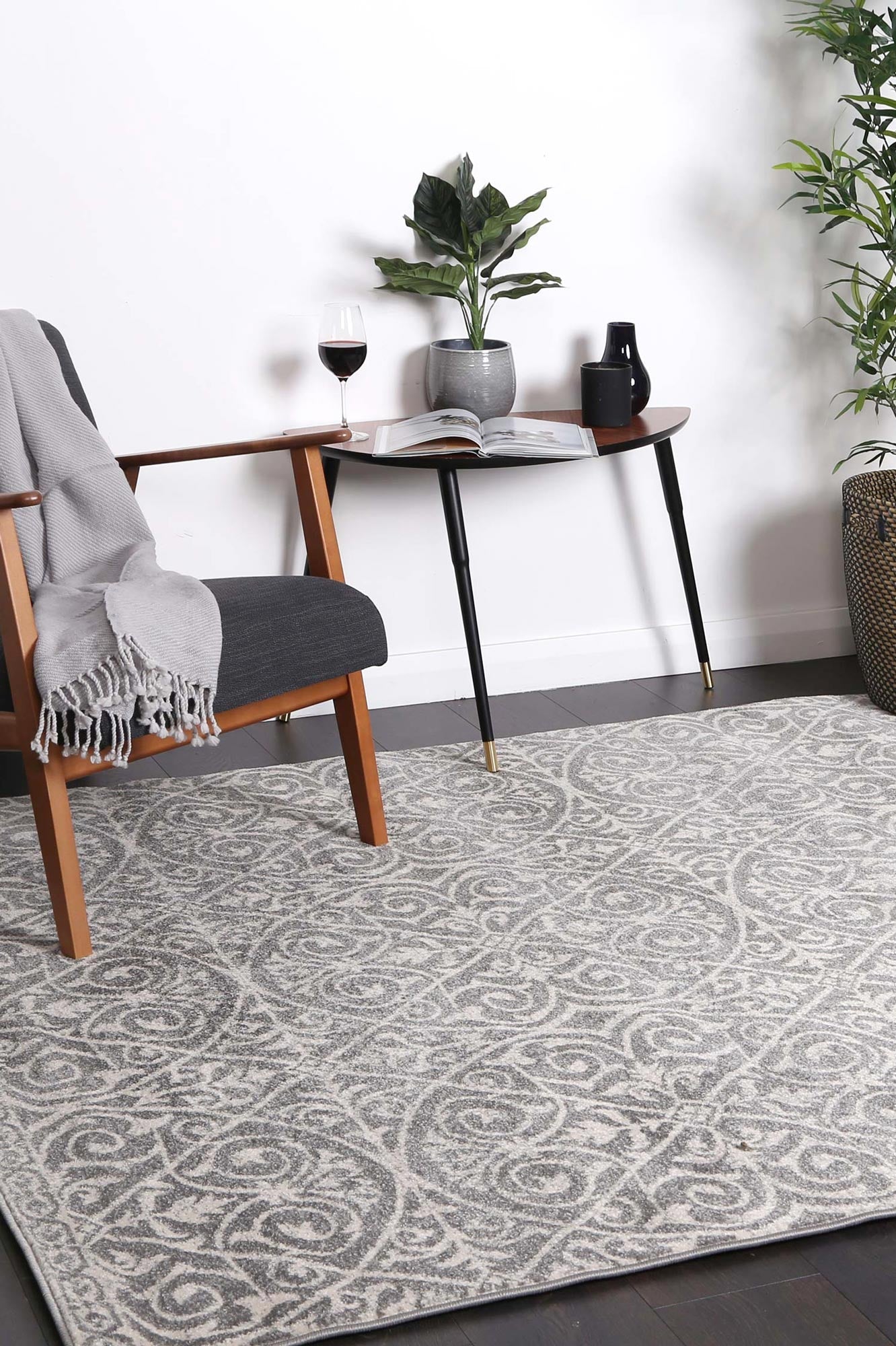 Evadne Katherine Grey & Ivory Rug