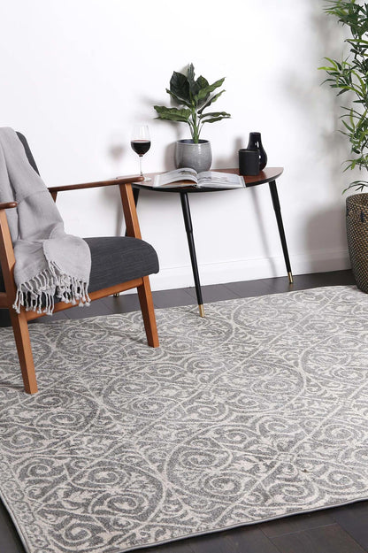 Evadne Katherine Grey & Ivory Rug