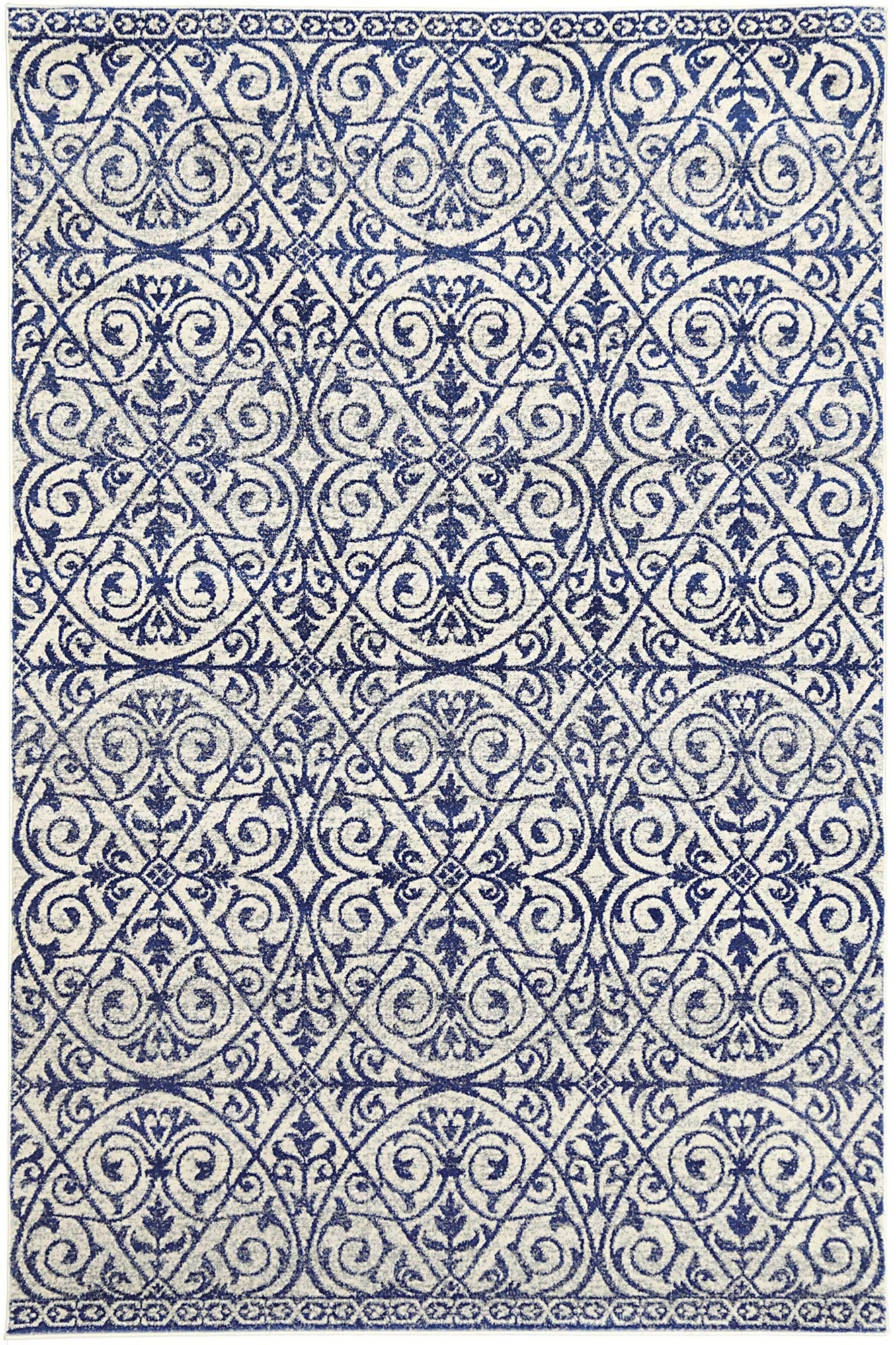 Evadne Katherine Blue & Ivory Rug