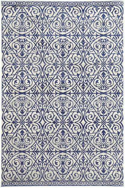 Evadne Katherine Blue & Ivory Rug