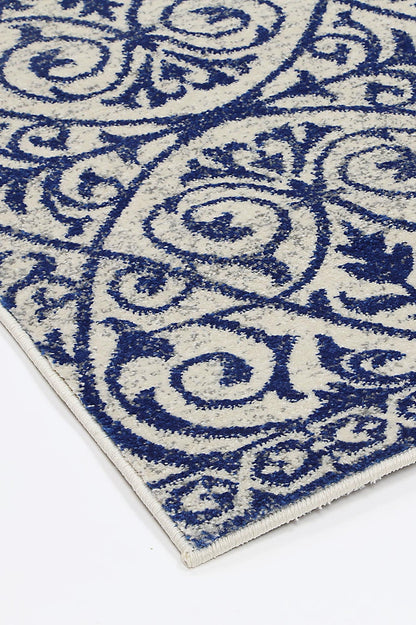Evadne Katherine Blue & Ivory Rug