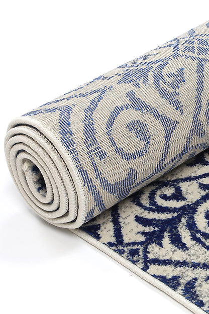 Evadne Katherine Blue & Ivory Rug