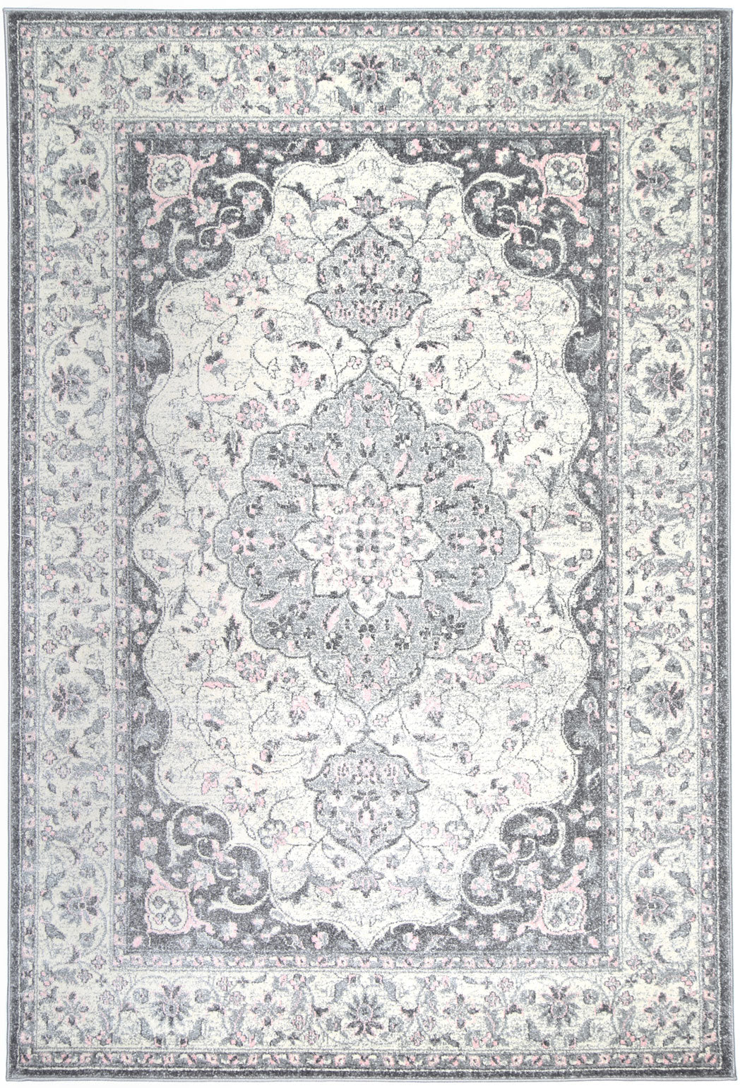Evadne Traditional Grey Rug