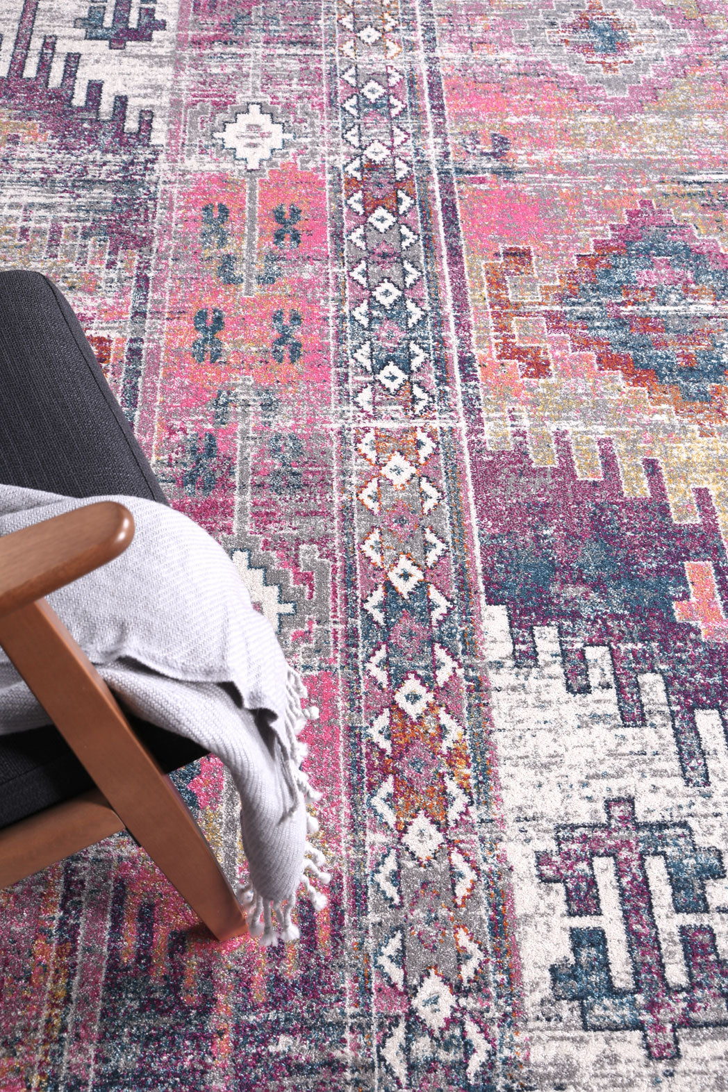 Evadne Ikat Multi Coloured Rug