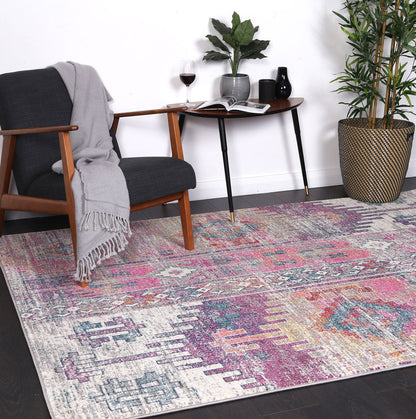 Evadne Ikat Multi Coloured Rug