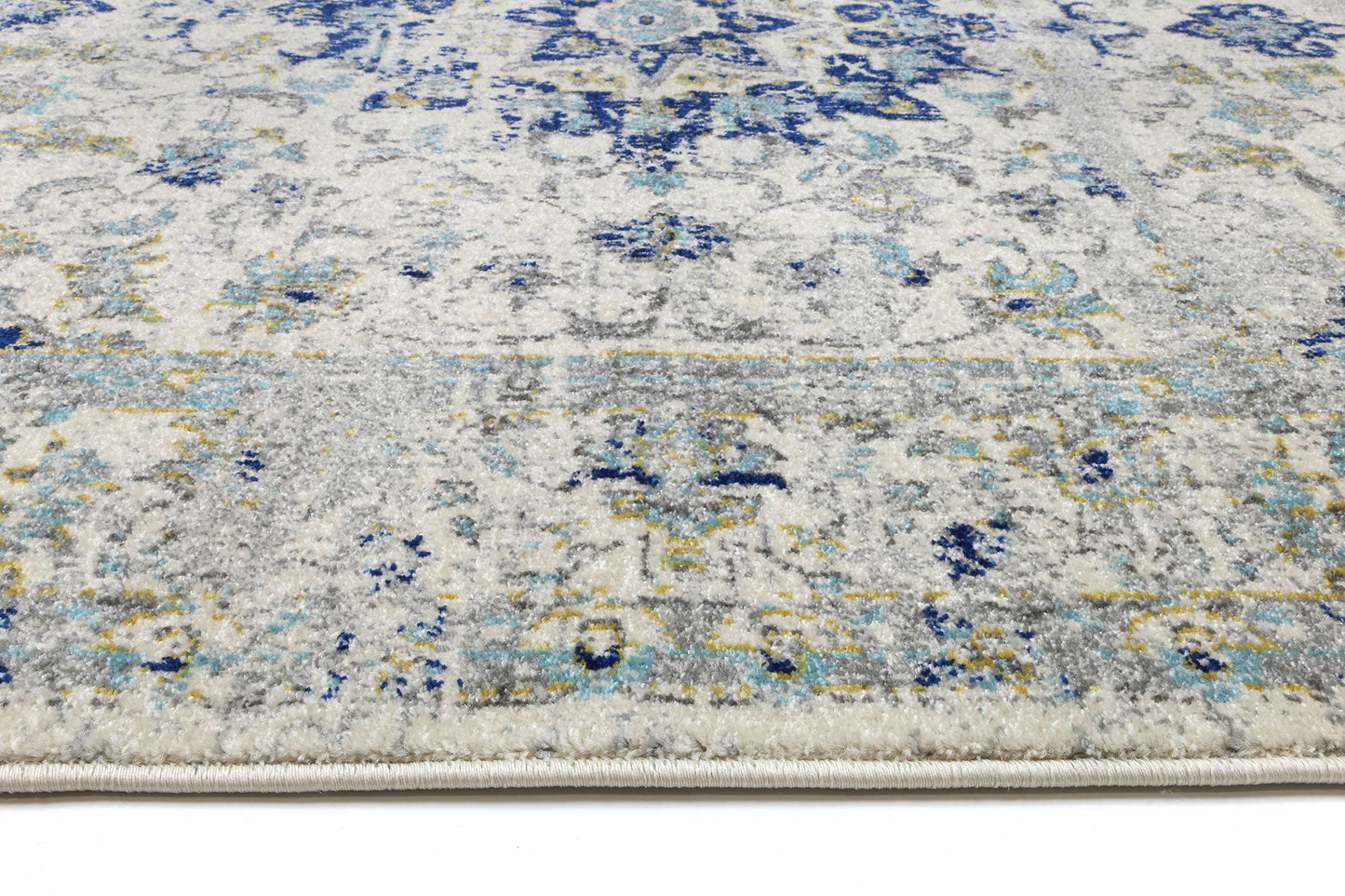 Evadne Magnificance Ivory and Blue Rug