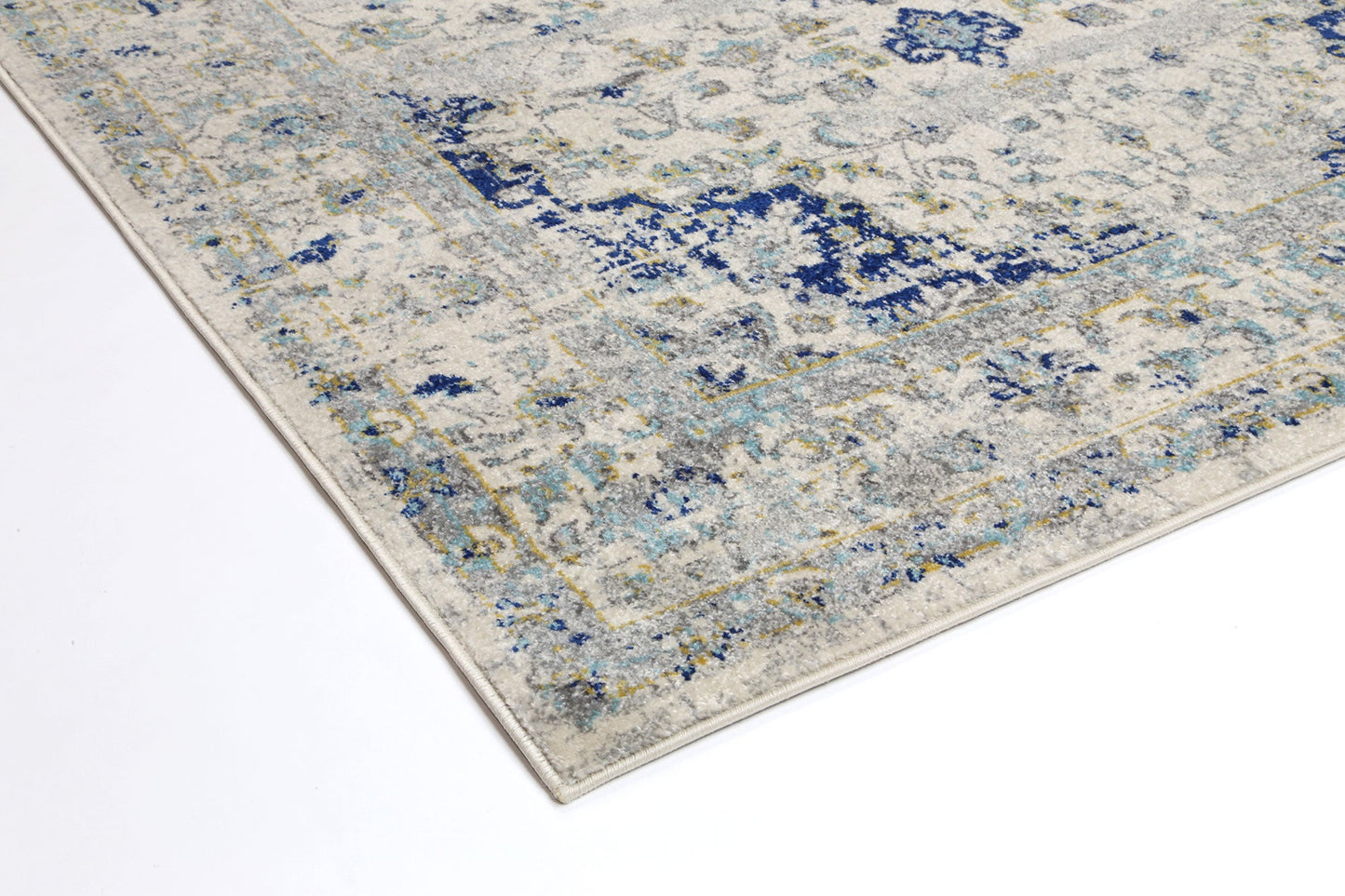 Evadne Magnificance Ivory and Blue Rug