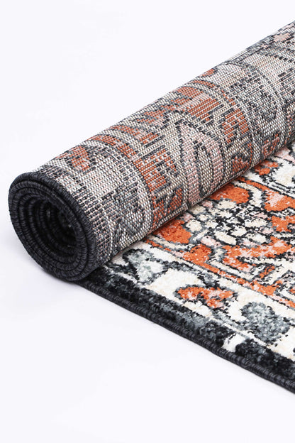 Lorena Leoplda Traditional Black Rug