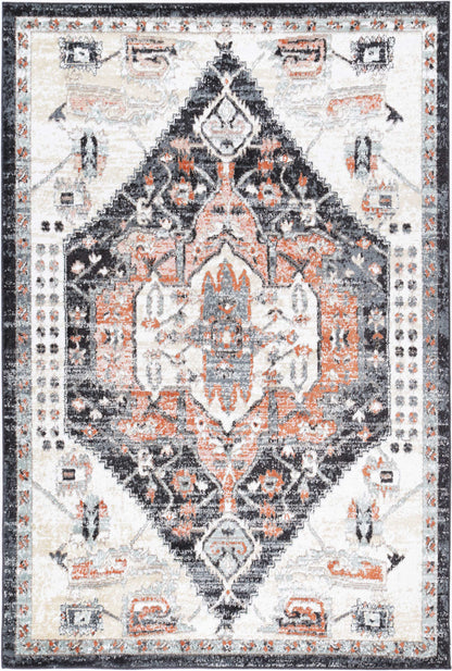 Lorena Fair Field Traditional Black Rug