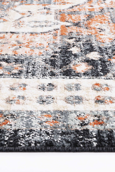 Lorena Fair Field Traditional Black Rug